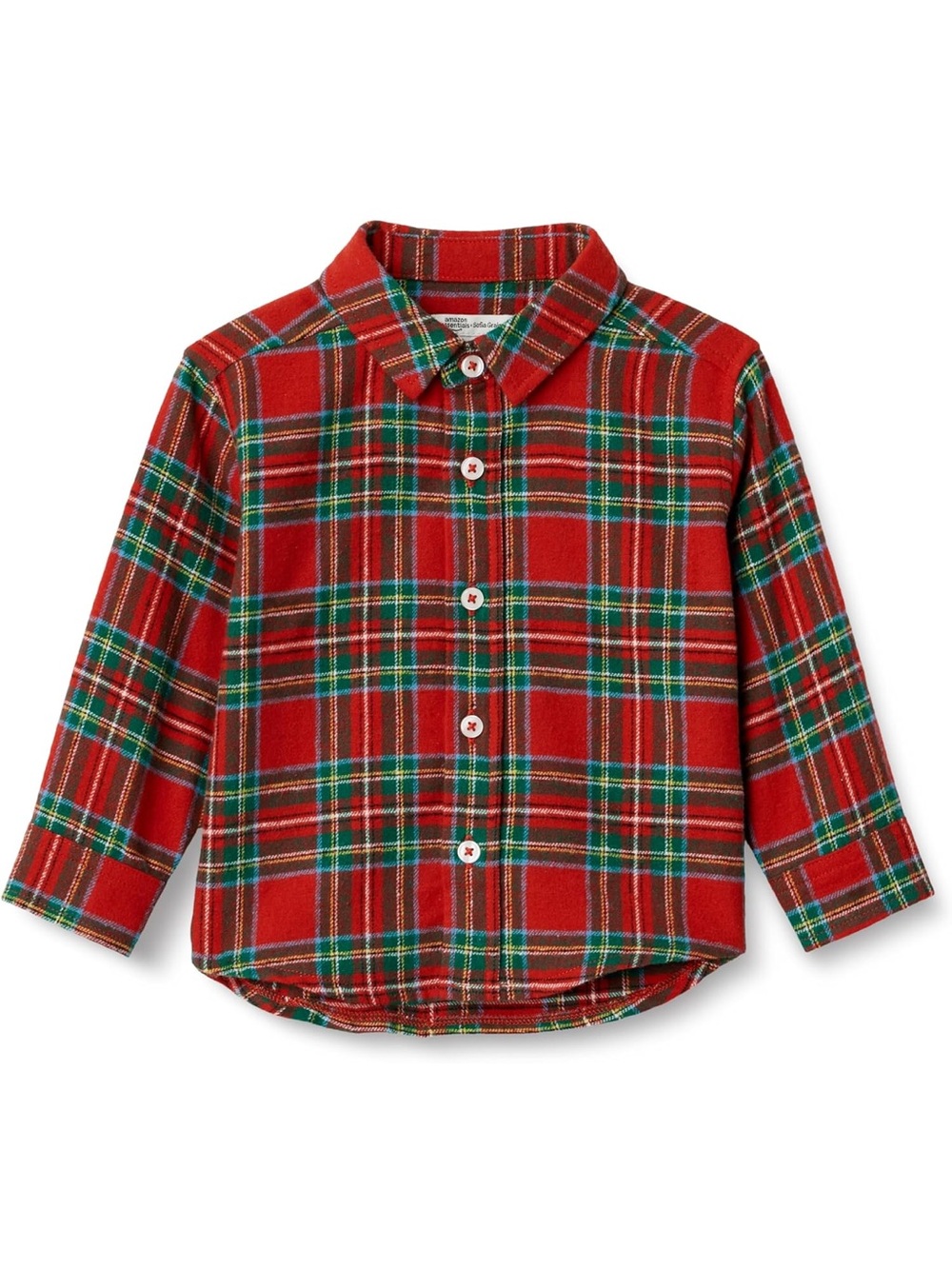 Amazon Essentials x Sofia Grainge Holiday Plaid Shirt 18M
